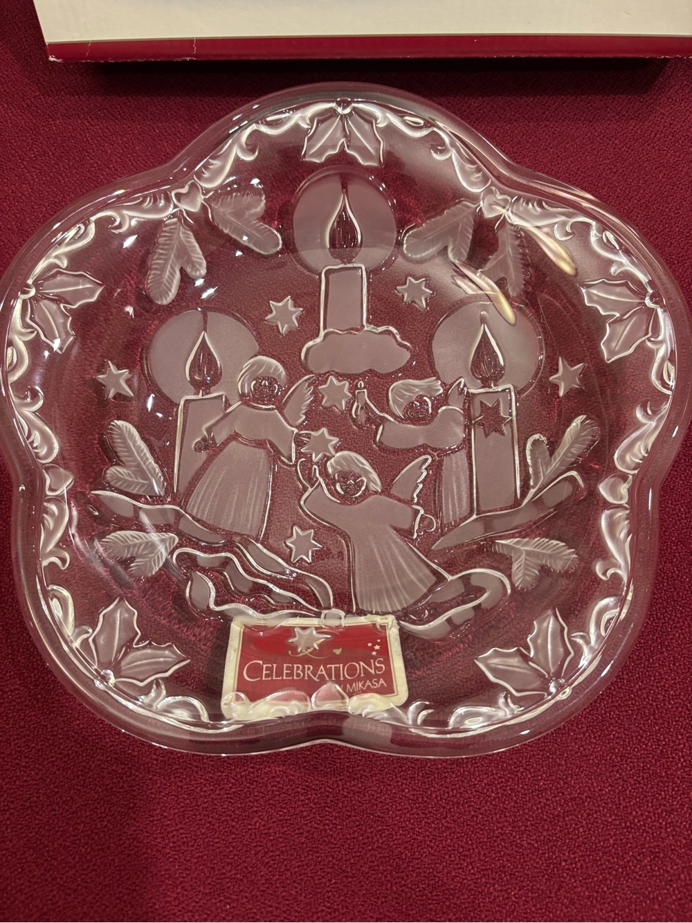 MIKASA Celebrations Glass Plate Made in Germany Holiday Lights SA 863/527.